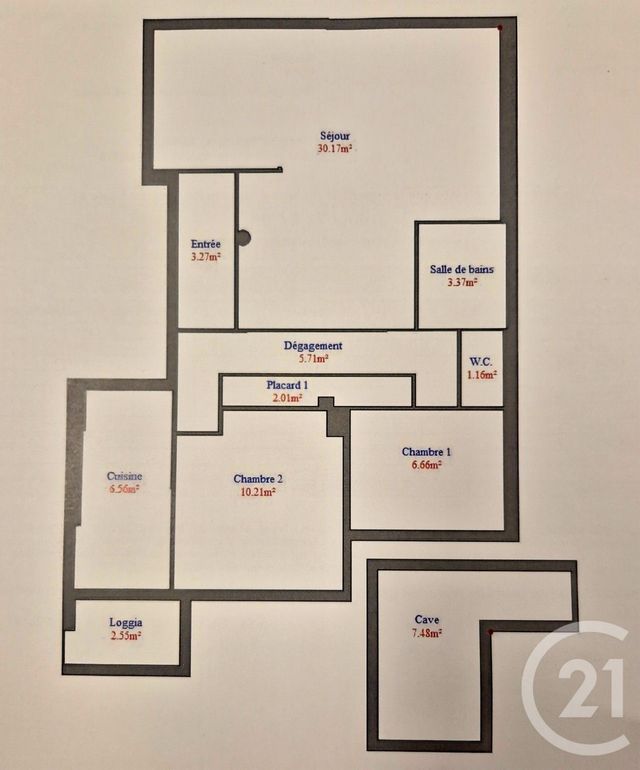 Appartement à vendre - 3 pièces - 71.0 m2 - SALON DE PROVENCE - 13 - PROVENCE-ALPES-COTE-D-AZUR - Century 21 Le Pays Salonais